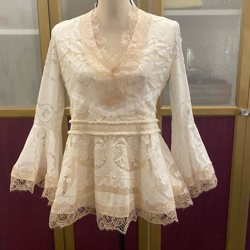 Alexis lace embroidered blouse, S